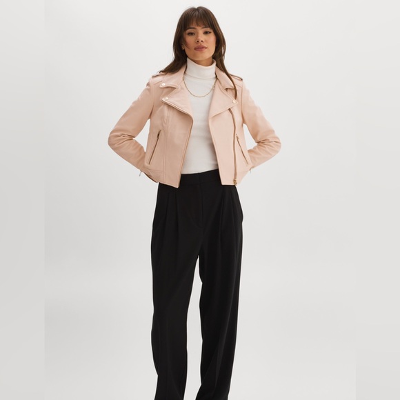 LAMARQUE DONNA GOLD | ICONIC LEATHER BIKER JACKET - Picture 2 of 7